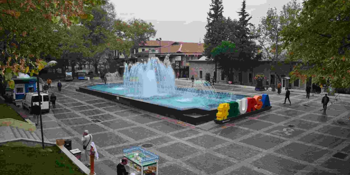 Bursa Uludağ manzaralı seyir noktası tepeden ovaya bakış
